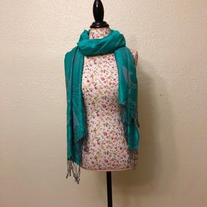 Turquoise Silk Scarf